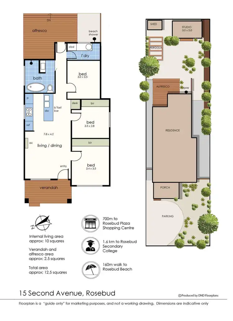 Floorplan of Homely house listing, 15 Second Avenue, Rosebud VIC 3939