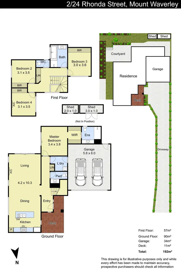Floorplan of Homely townhouse listing, 2/24 Rhonda Street, Mount Waverley VIC 3149