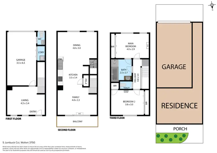 Floorplan of Homely townhouse listing, 5 Jumbuck Circuit, Wollert VIC 3750