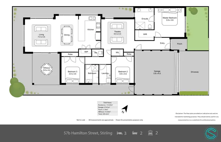 Floorplan of Homely house listing, 57B Hamilton Street, Stirling WA 6021