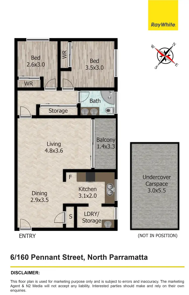 Floorplan of Homely unit listing, 6/160 Pennant Street, North Parramatta NSW 2151