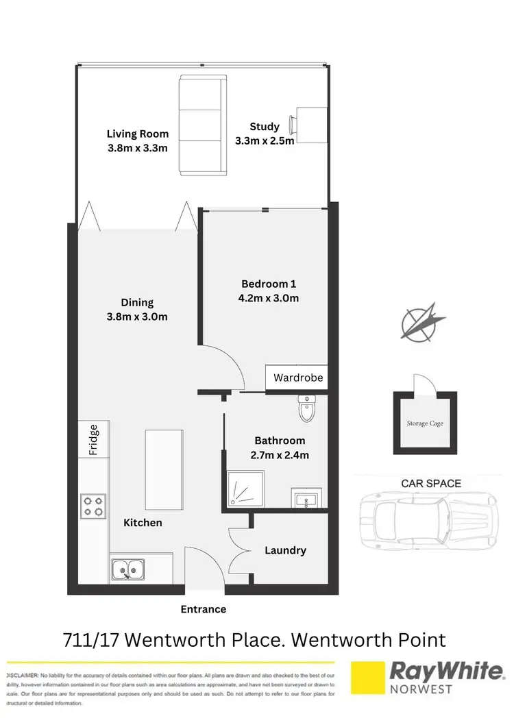 Floorplan of Homely apartment listing, 711/17 Wentworth Place, Wentworth Point NSW 2127