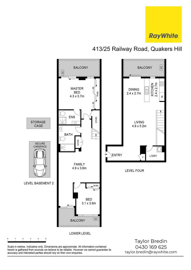 Floorplan of Homely apartment listing, 413/25 Railway Road, Quakers Hill NSW 2763