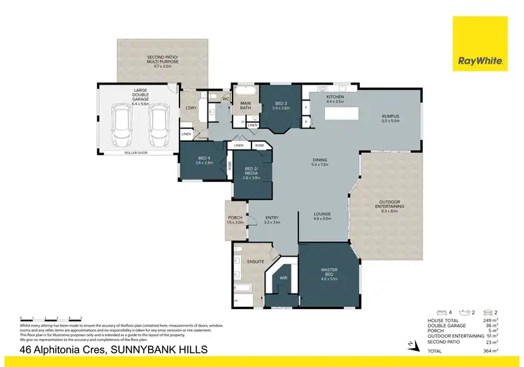 Floorplan of Homely house listing, 46 Alphitonia Crescent, Sunnybank Hills QLD 4109
