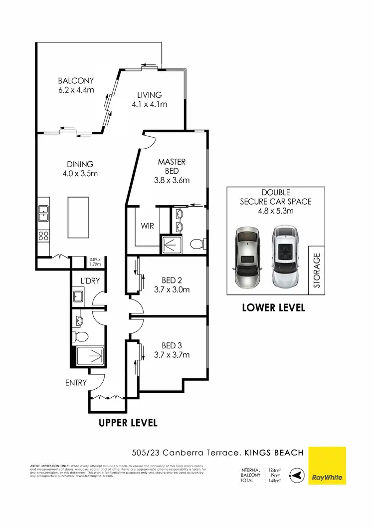 Floorplan of Homely unit listing, Unit 505/23 Canberra Terrace, Kings Beach QLD 4551