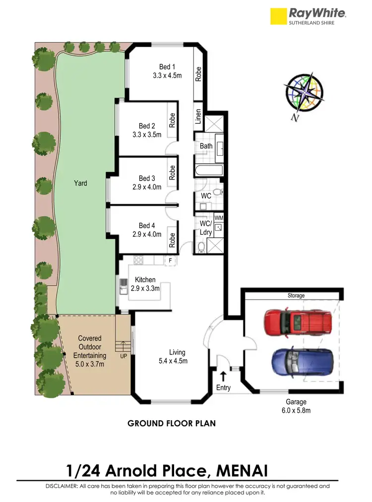 Floorplan of Homely villa listing, 1/24 Arnold Place, Menai NSW 2234