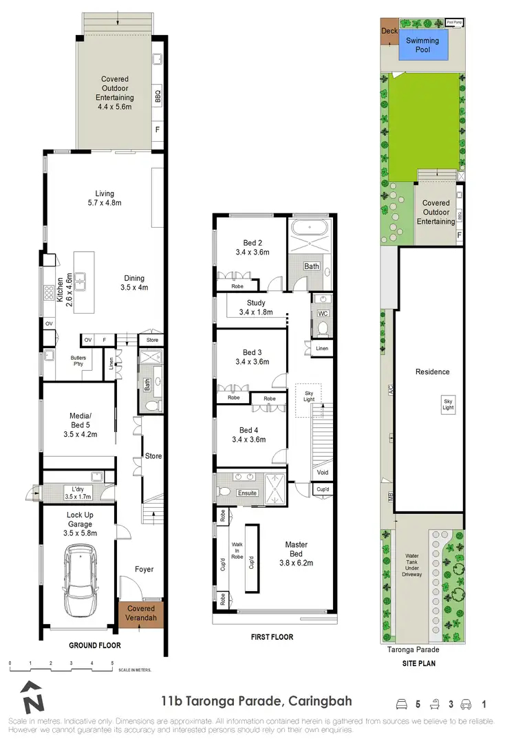 Floorplan of Homely semi-detached listing, 11b Taronga Parade, Caringbah NSW 2229