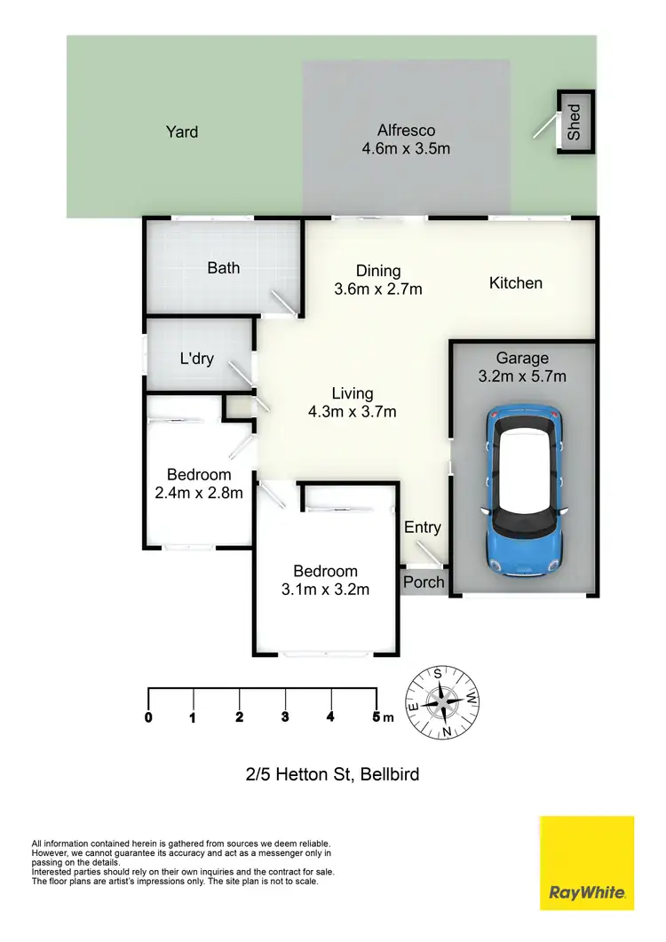 Floorplan of Homely unit listing, 2/5 Hetton Street, Bellbird NSW 2325