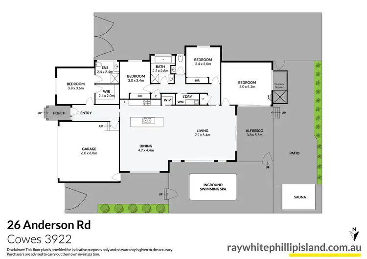 Floorplan of Homely house listing, 26 Anderson Road, Cowes VIC 3922