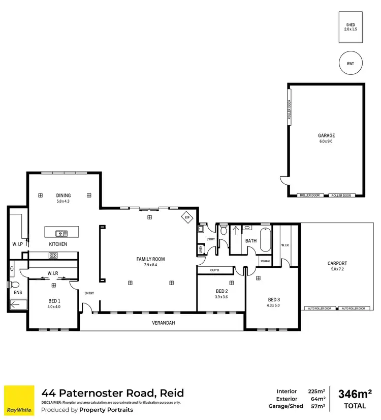 Floorplan of Homely house listing, 44 Paternoster Road, Reid SA 5118