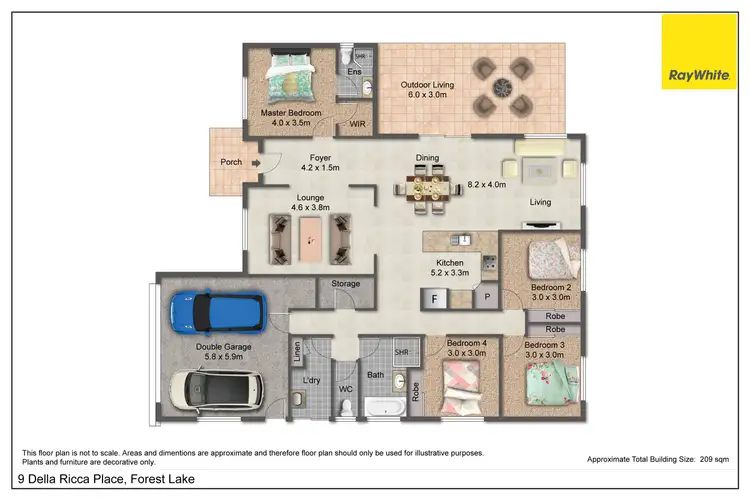 Floorplan of Homely house listing, 9 Della Ricca Place, Forest Lake QLD 4078