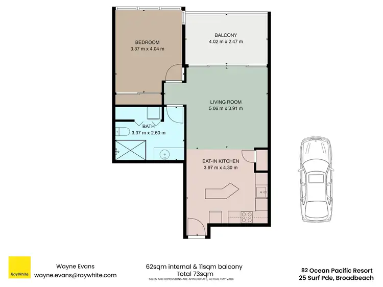 Floorplan of Homely unit listing, 82/25 Surf Parade, Broadbeach QLD 4218
