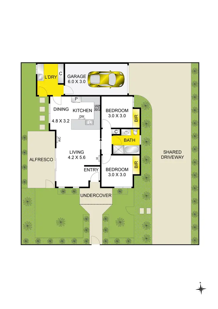 Floorplan of Homely unit listing, 1/42 Apex Avenue, Belmont VIC 3216