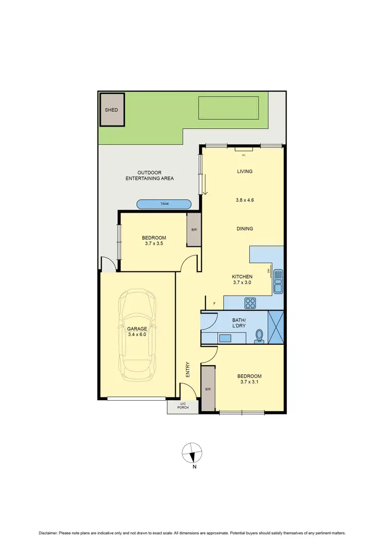 Floorplan of Homely unit listing, 2/39 Bindi Street, Glenroy VIC 3046