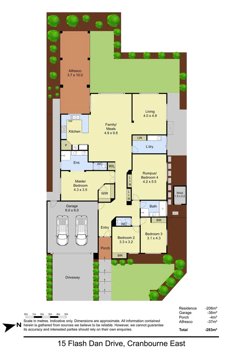 Floorplan of Homely house listing, 15 Flash Dan Drive, Cranbourne East VIC 3977