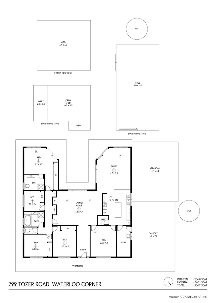 Floorplan of Homely house listing, 299 Tozer Road, Waterloo Corner SA 5110