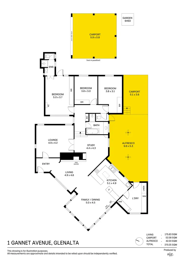 Floorplan of Homely house listing, 1 Gannet Avenue, Glenalta SA 5052