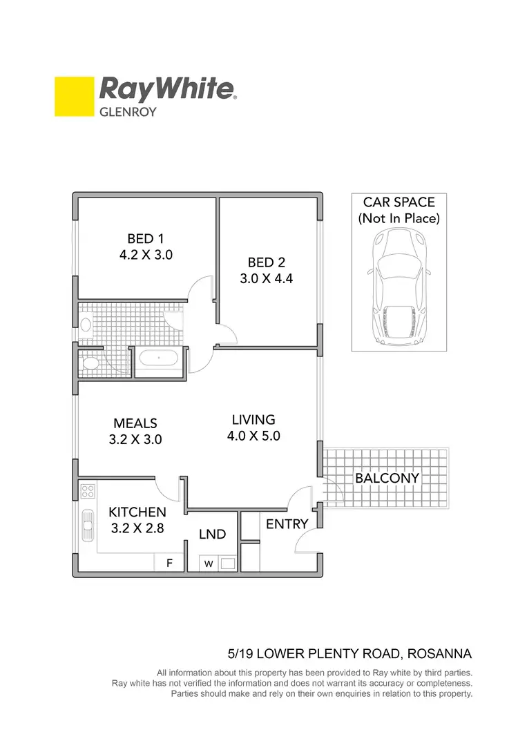 Floorplan of Homely unit listing, 5/19 Lower Plenty Road, Rosanna VIC 3084