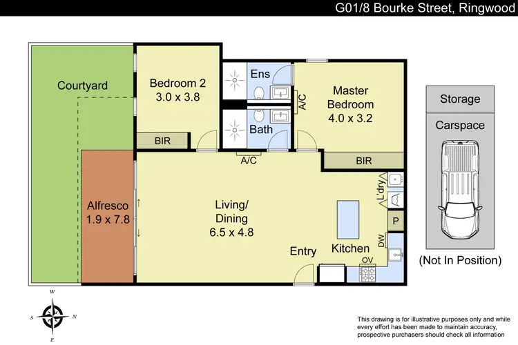 Floorplan of Homely apartment listing, G01/8 Bourke Street, Ringwood VIC 3134