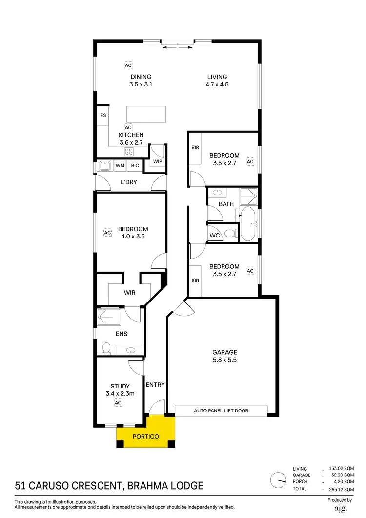 Floorplan of Homely house listing, 51 Caruso Crescent, Brahma Lodge SA 5109