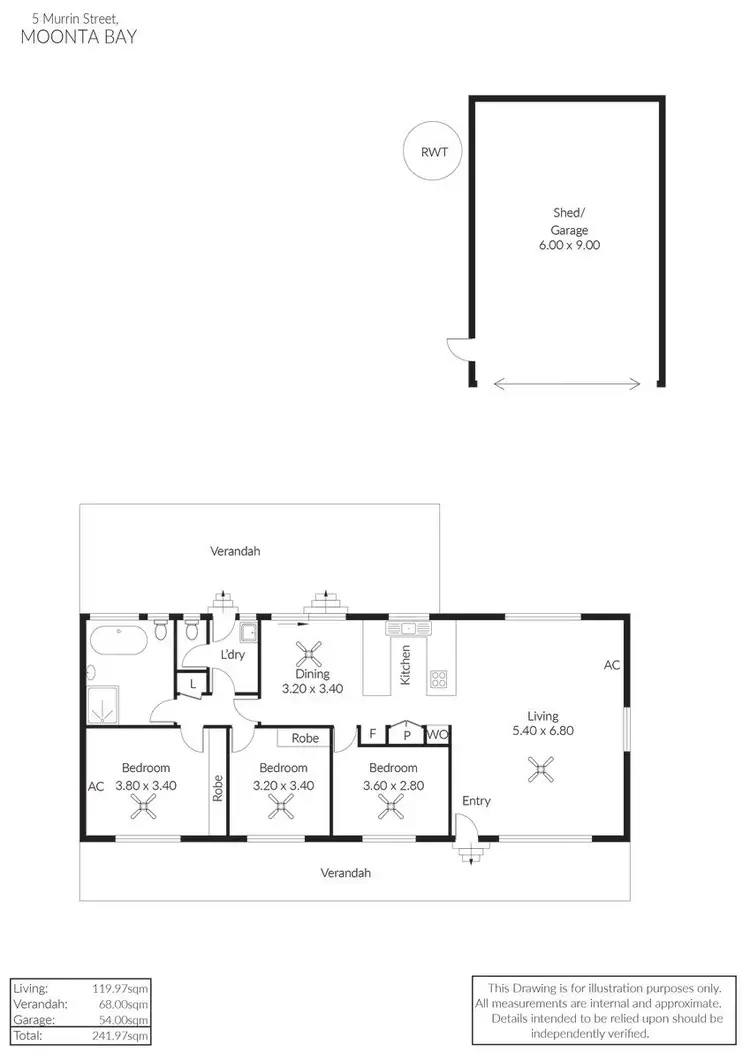Floorplan of Homely house listing, 5 Murrin Street, Moonta Bay SA 5558