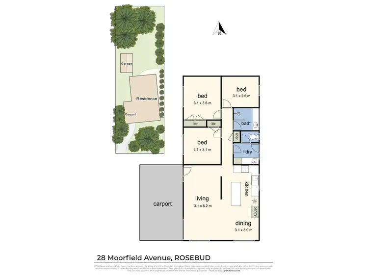 Floorplan of Homely house listing, 28 Moorfield Avenue, Rosebud VIC 3939