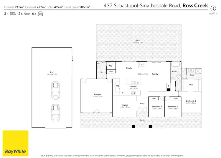 Floorplan of Homely house listing, 437 Sebastopol - Smythesdale Road, Ross Creek VIC 3351