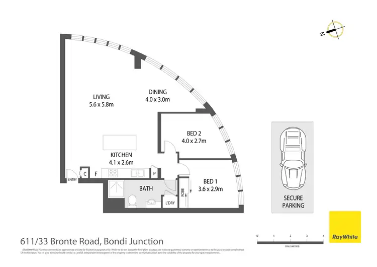 Floorplan of Homely apartment listing, 611/33 Bronte Road, Bondi Junction NSW 2022