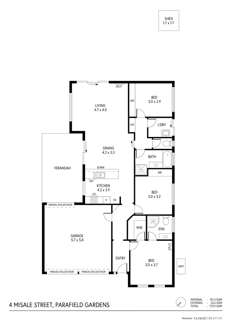 Floorplan of Homely house listing, 4 Misale Street, Parafield Gardens SA 5107