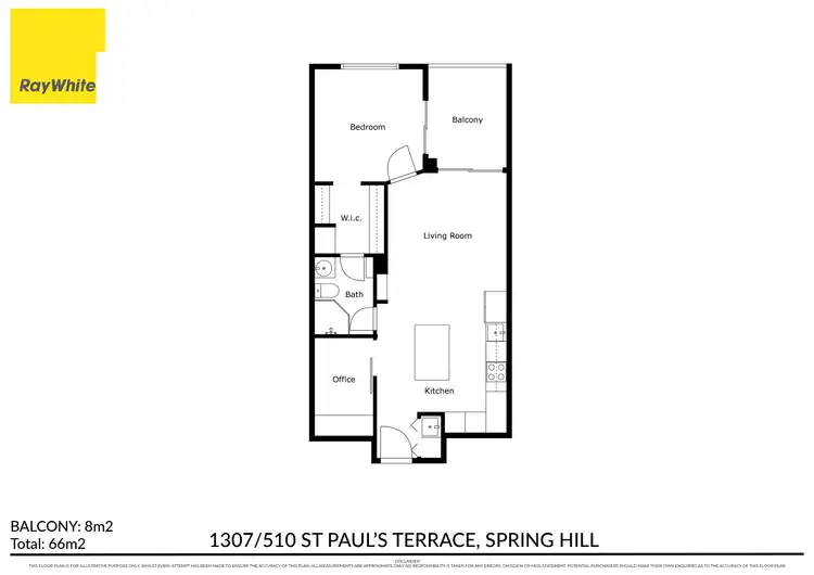 Floorplan of Homely apartment listing, 1307/510 St Pauls Terrace, Bowen Hills QLD 4006