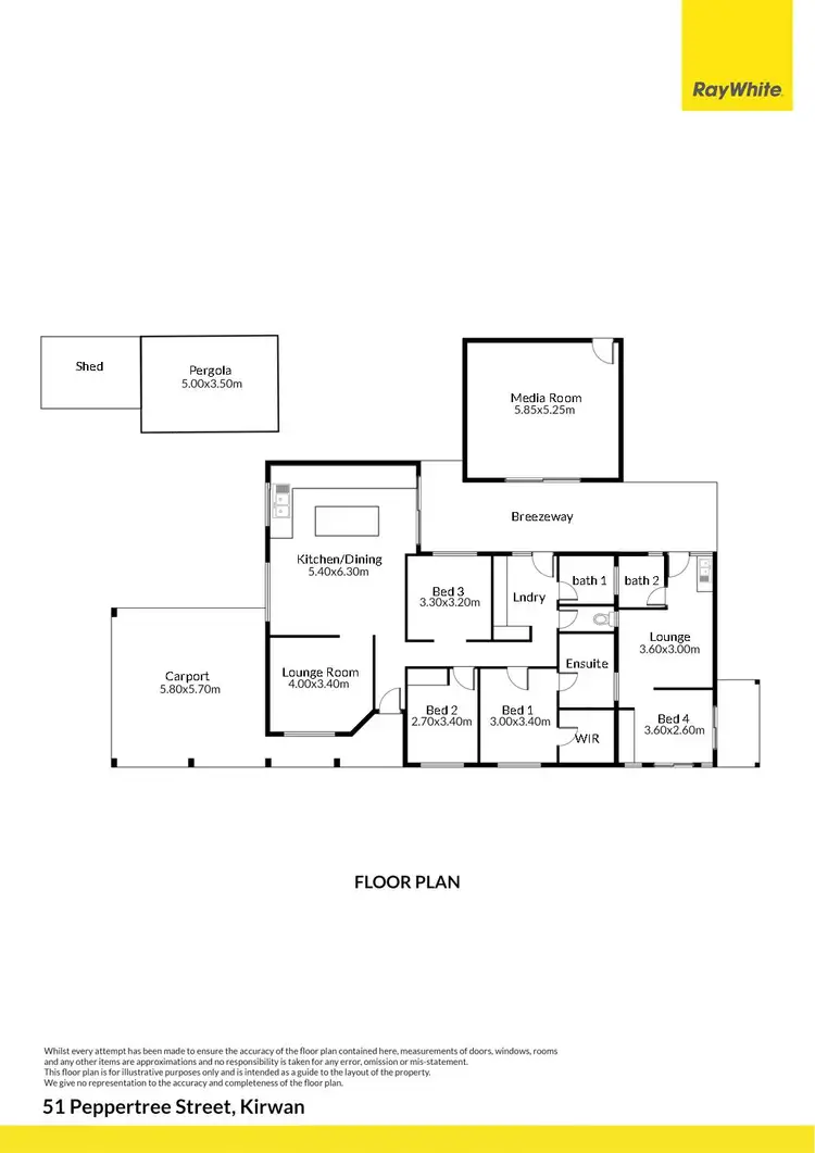 Floorplan of Homely house listing, 51 Peppertree Street, Kirwan QLD 4817