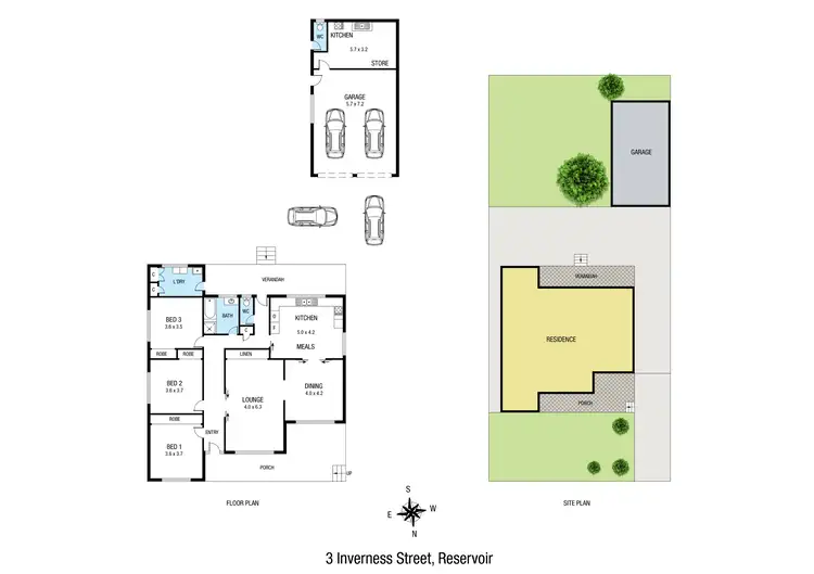 Floorplan of Homely house listing, 3 Inverness Street, Reservoir VIC 3073