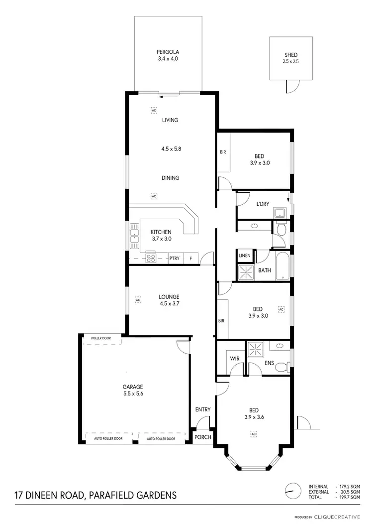 Floorplan of Homely house listing, 17 Dineen Road, Parafield Gardens SA 5107