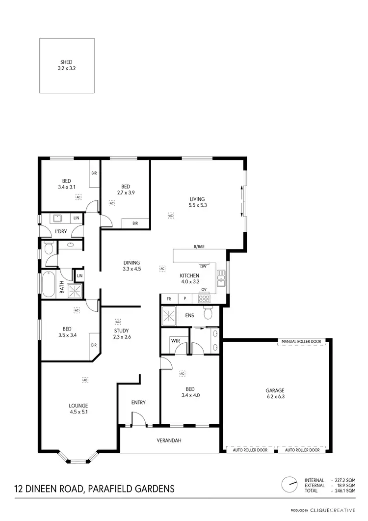 Floorplan of Homely house listing, 12 Dineen Road, Parafield Gardens SA 5107