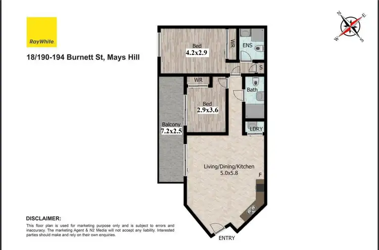 Floorplan of Homely apartment listing, 18/190-194 Burnett Street, Mays Hill NSW 2145