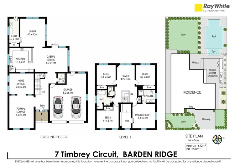 Floorplan of Homely house listing, 7 Timbrey Circuit, Barden Ridge NSW 2234