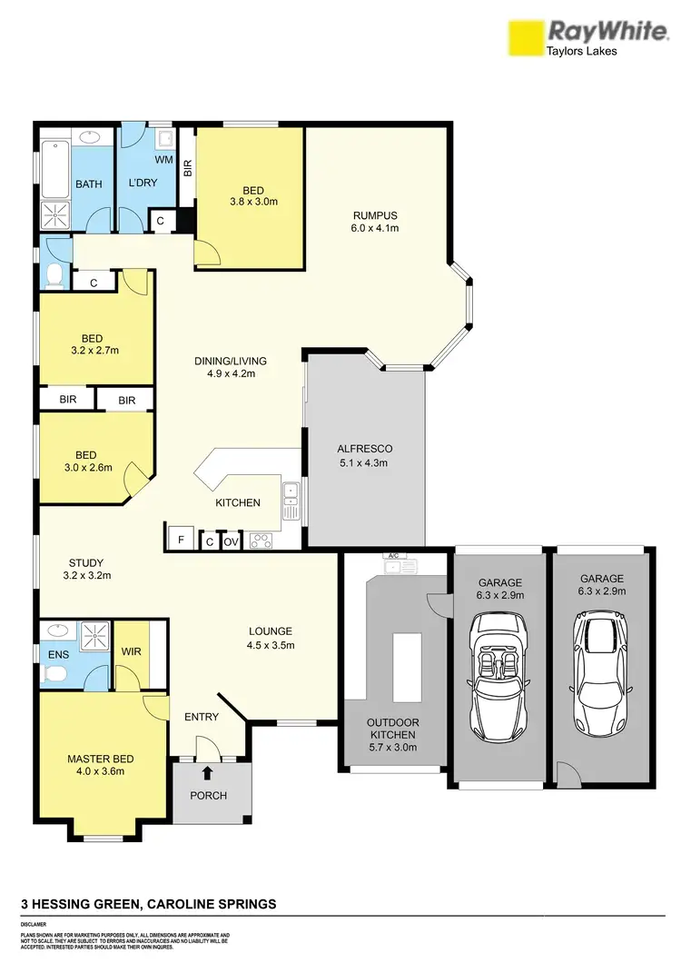 Floorplan of Homely house listing, 3 Hessing Green, Caroline Springs VIC 3023
