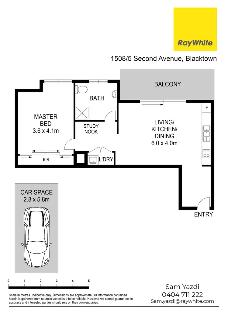 Floorplan of Homely unit listing, 1508/5 Second Avenue, Blacktown NSW 2148