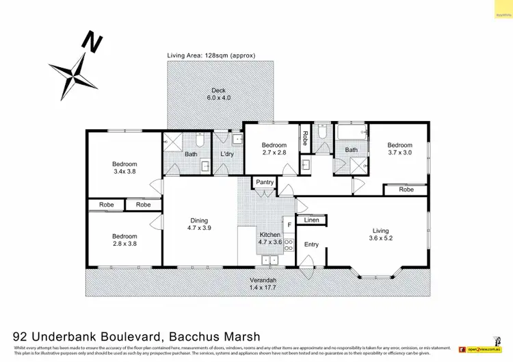 Floorplan of Homely house listing, 92 Underbank Boulevard, Bacchus Marsh VIC 3340