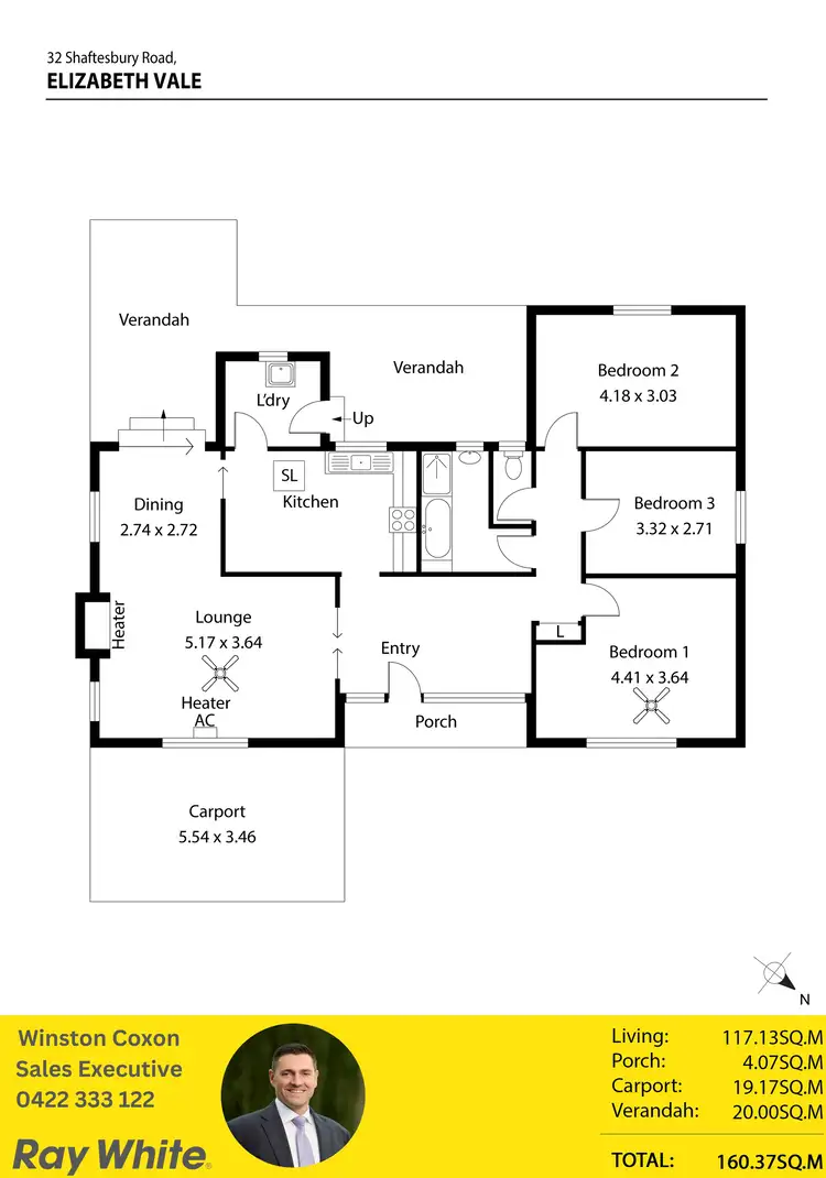 Floorplan of Homely house listing, 32 Shaftesbury Road, Elizabeth Vale SA 5112