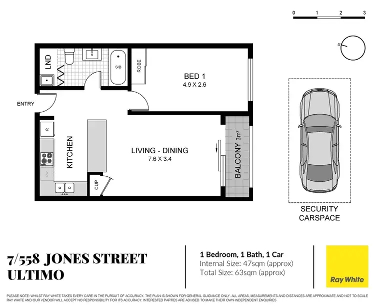Floorplan of Homely apartment listing, 7/558 Jones Street, Ultimo NSW 2007