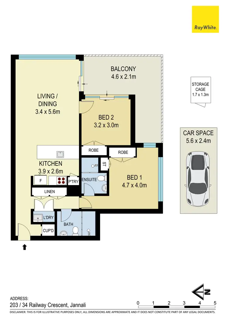 Floorplan of Homely apartment listing, 203/34 Railway Crescent, Jannali NSW 2226