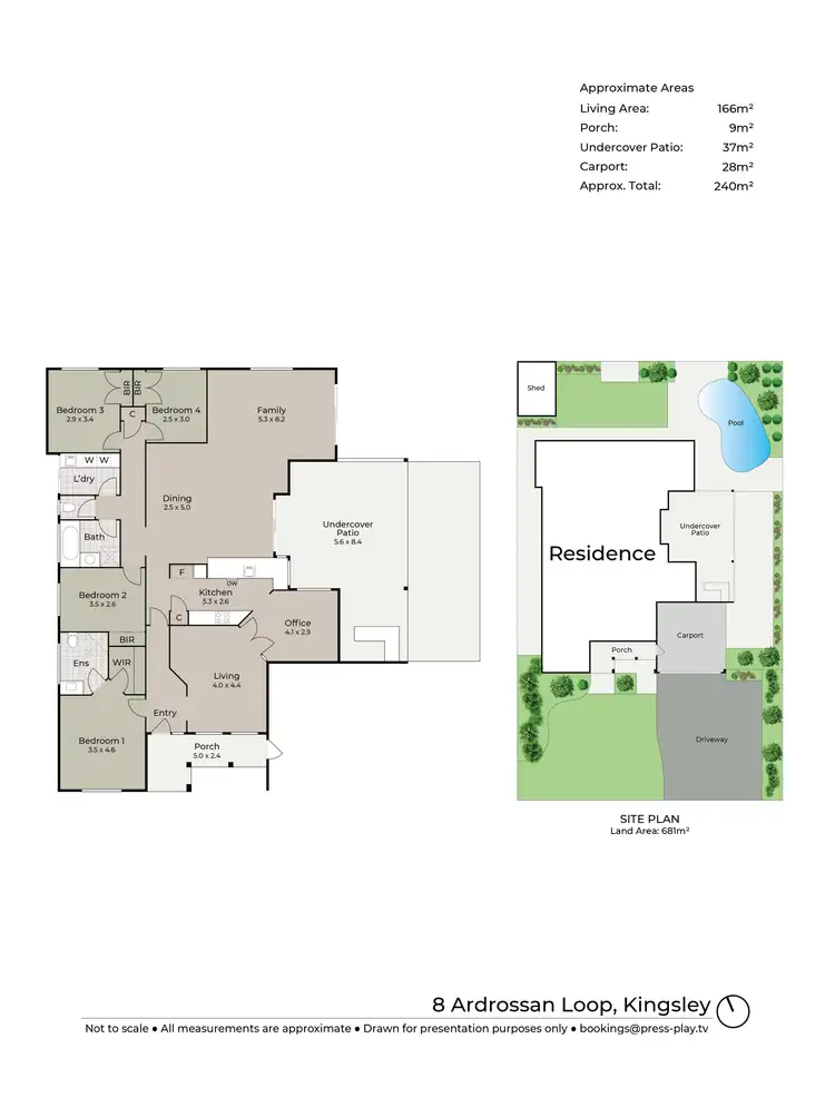 Floorplan of Homely house listing, 8 Ardrossan Loop, Kingsley WA 6026