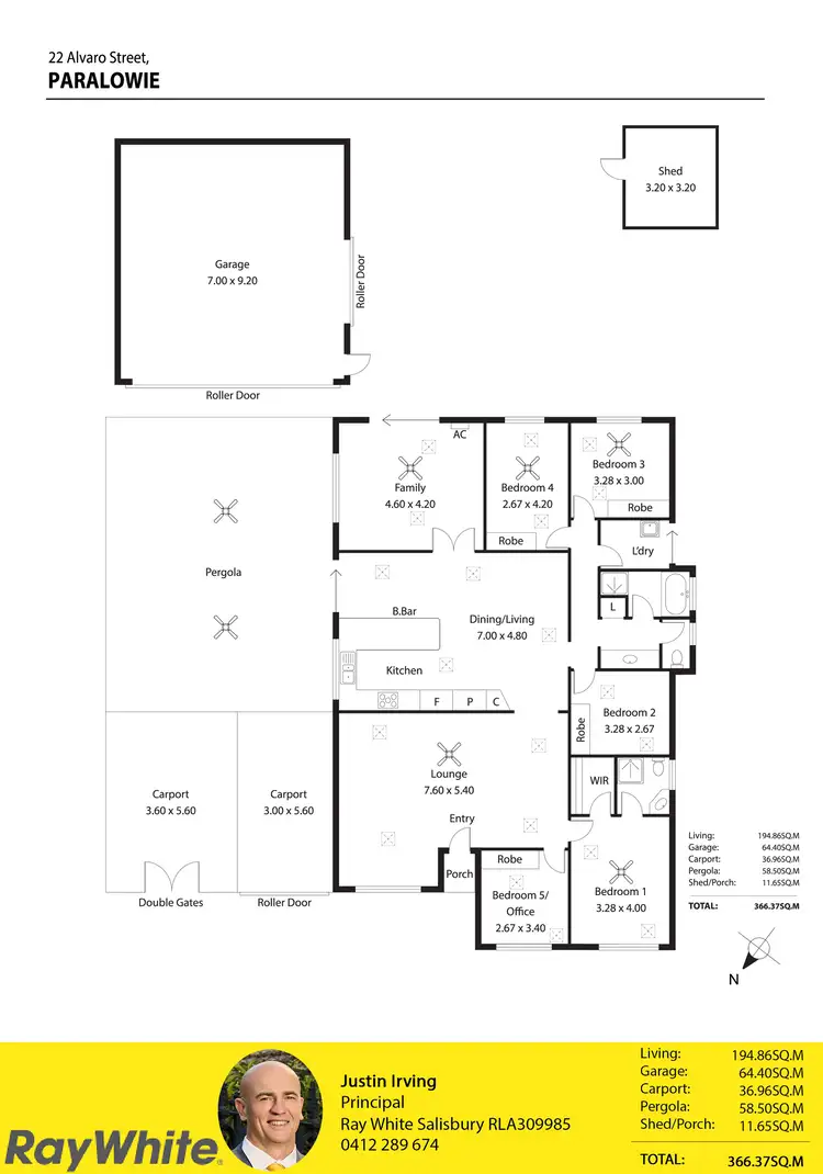 Floorplan of Homely house listing, 22 Alvaro Street, Paralowie SA 5108
