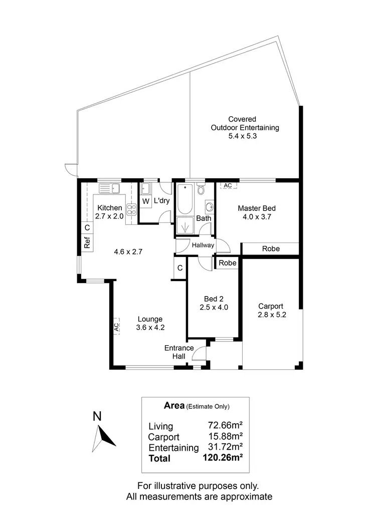 Floorplan of Homely unit listing, 4/192 Bower Road, Semaphore Park SA 5019