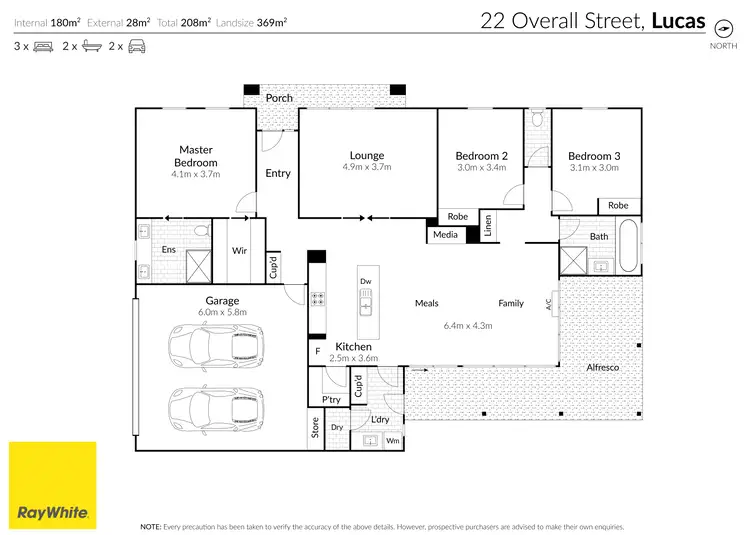 Floorplan of Homely house listing, 22 Overall Street, Lucas VIC 3350