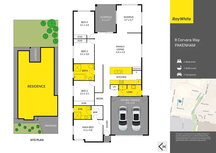 Floorplan of Homely house listing, 8 Corvara Way, Pakenham VIC 3810