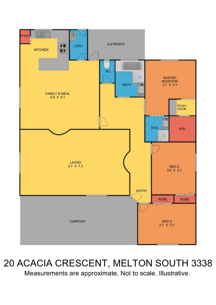 Floorplan of Homely house listing, 20 Acacia Crescent, Melton South VIC 3338