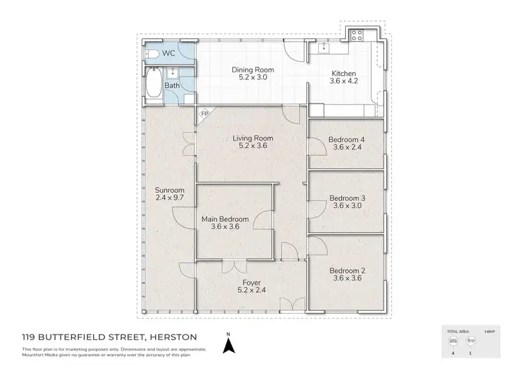 Floorplan of Homely house listing, 119 Butterfield Street, Herston QLD 4006