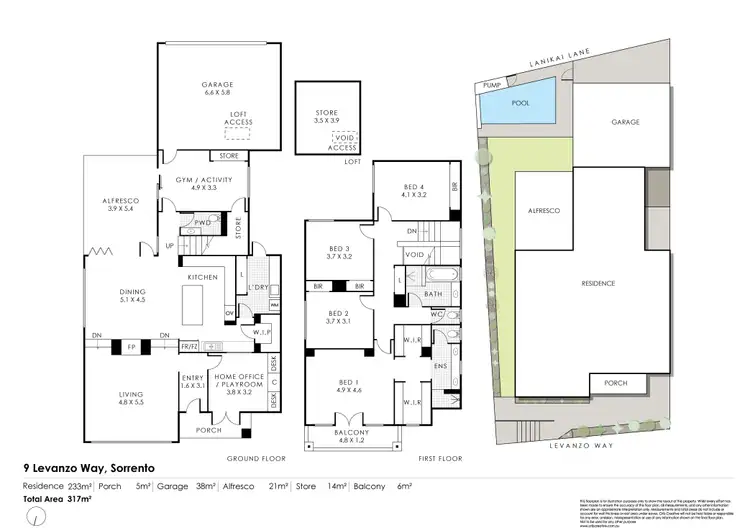 Floorplan of Homely house listing, 9 Levanzo Way, Sorrento WA 6020